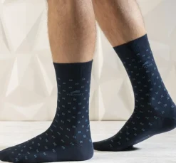 Fluchos CA0009 Calcetines Largos Azules y Cuadros New