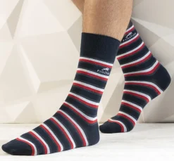 Fluchos CA0009 Calcetines Largos Rayas y Azul Discount