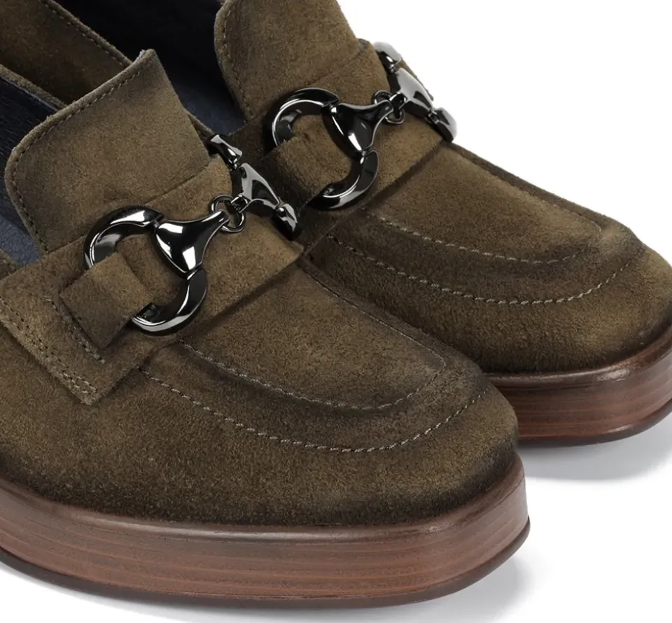 Fluchos CRISTEL D9155 Mocasín Verde Sale