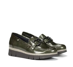 Fluchos INDIA D9325 Mocasín Verde Clearance