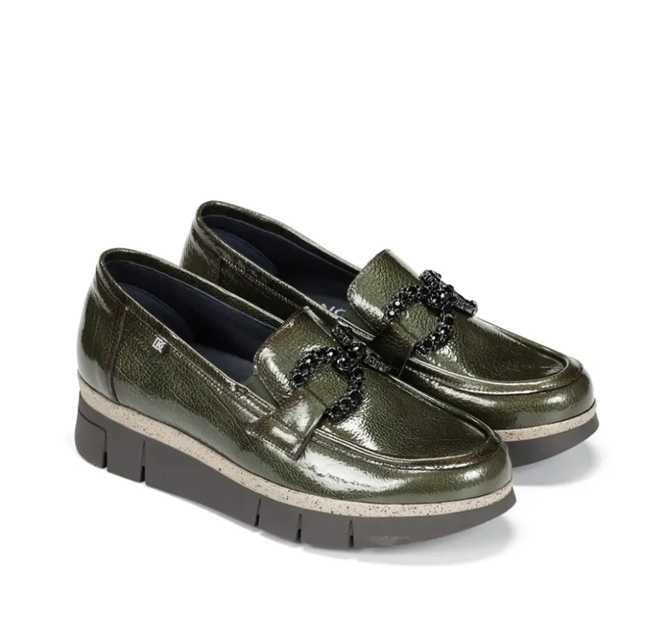 Fluchos INDIA D9325 Mocasín Verde Clearance